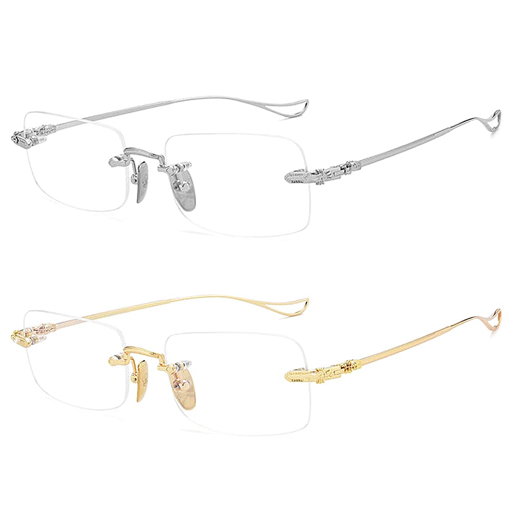 VEVESMUNDO Blaulichtfilter Lesebrillen Metall Groß Anti blaulicht Brille für Damen Herren
VEVESMUNDO Blaulichtfilter Les